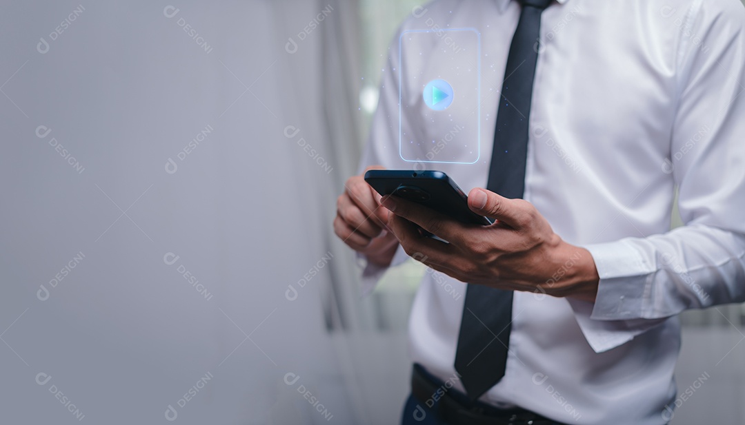 Assistindo vídeo na internet, transmissão ao vivo metaverso digital de concerto online