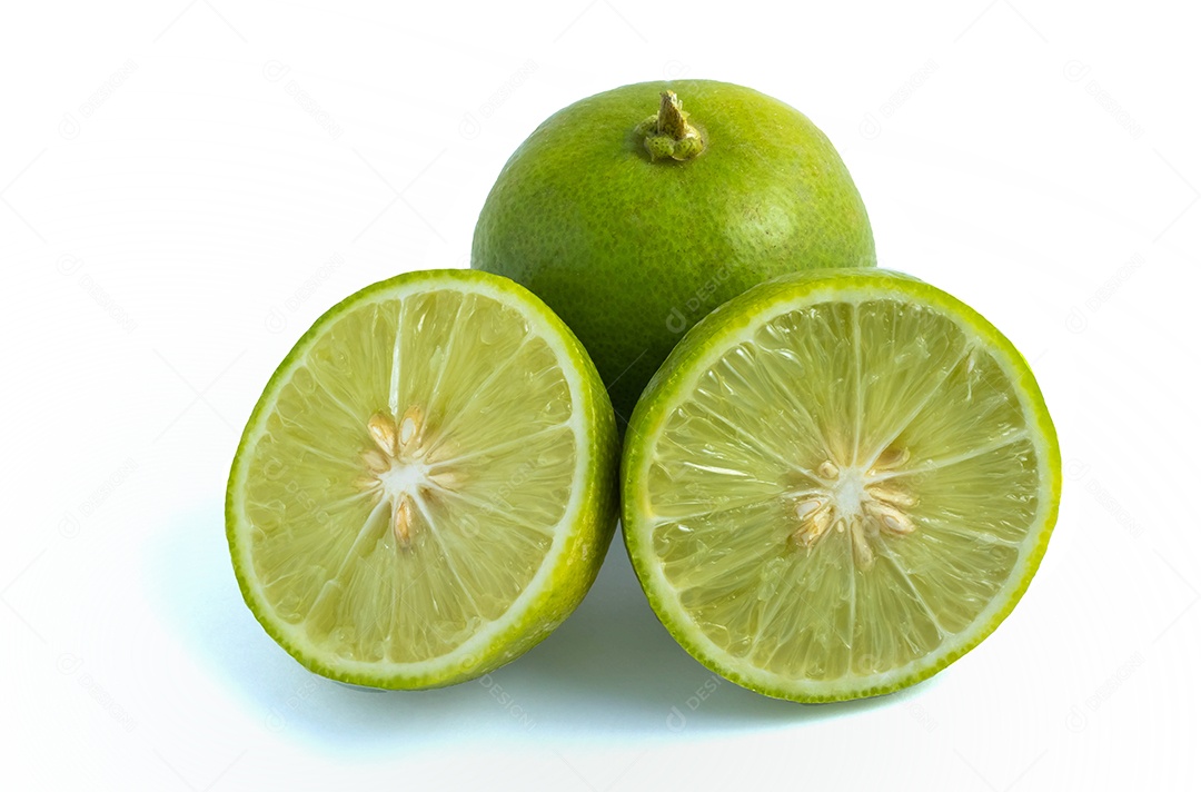 Limões isolados no fundo branco