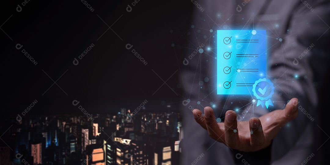 Sinal do melhor serviço Garantia de qualidade, certificação e padronização ISO