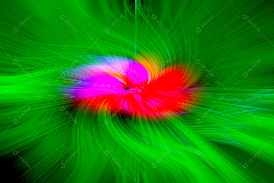 Cores acrílicas azuis e vermelhas na água. Mancha de tinta. Fundo preto abstrato.