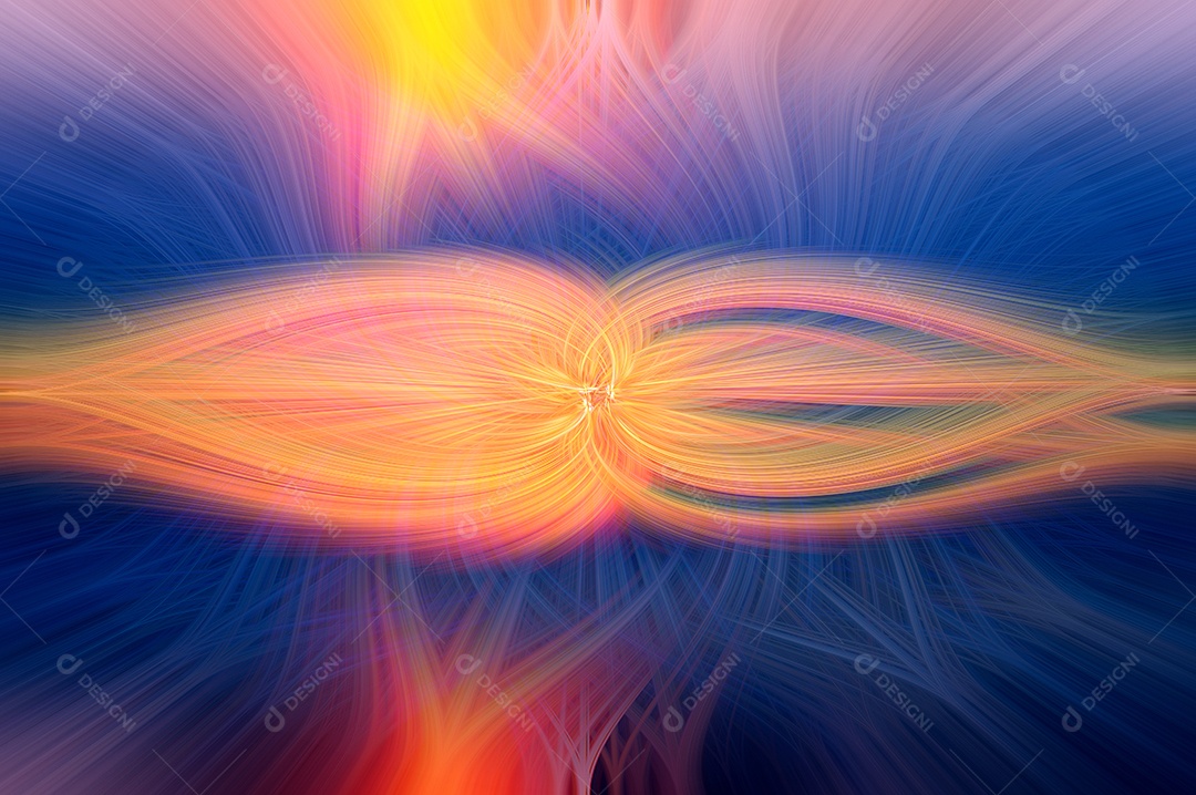 Fibras claras torcidas coloridas abstratas. Fundo de cor abstrato de fibras de luz acenando e torcidas.