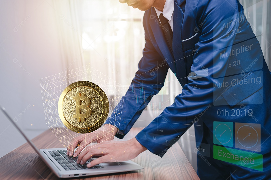 Negociação comercial de moedas criptográficas Bitcoin Trocas Investir Metaverso ações