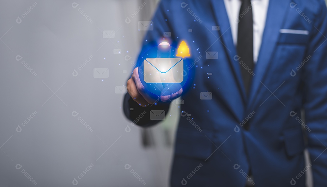 Mensagem de conexão de comunicação via correio eletrônico. enviando e-mail