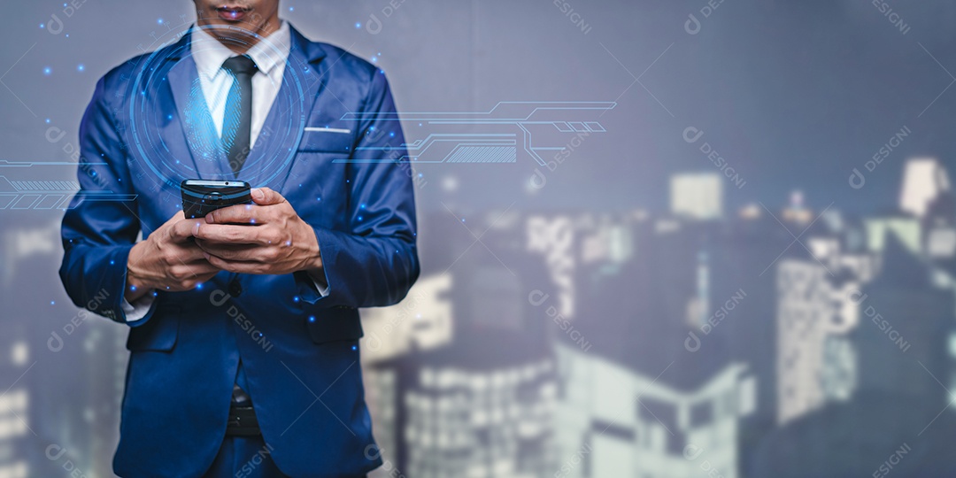 Bloquear ou desbloquear, sistema de segurança, impressão digital de verificação de segurança