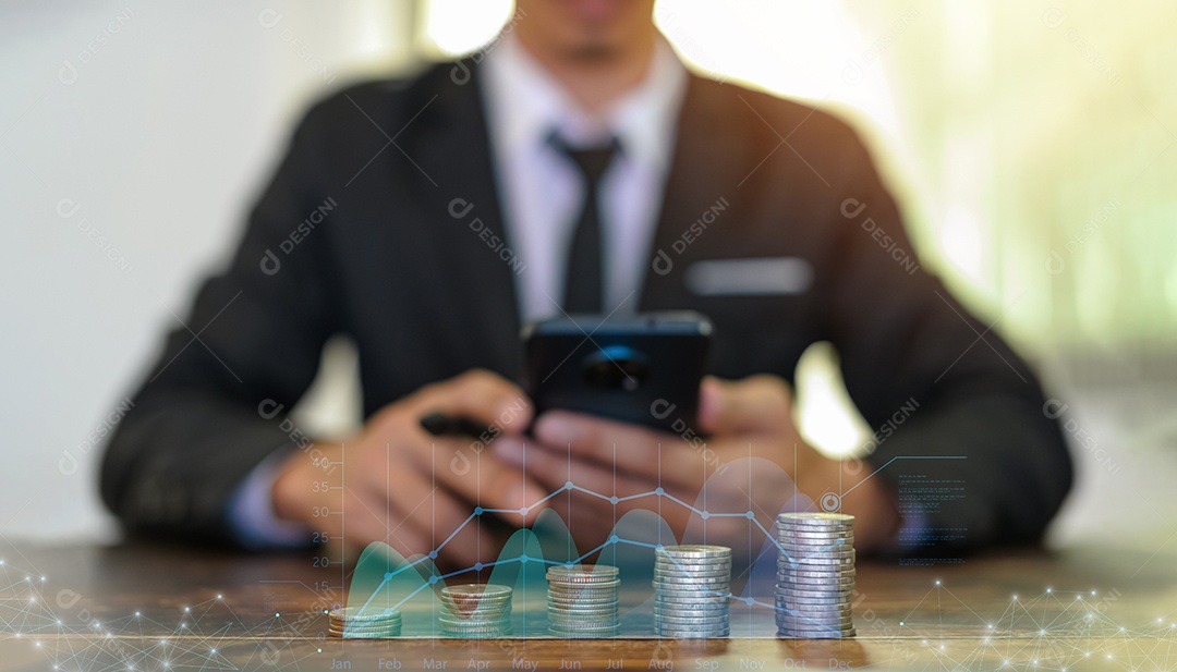 Economizando investimento, negocie, economize e obtenha lucro com juros, dinheiro