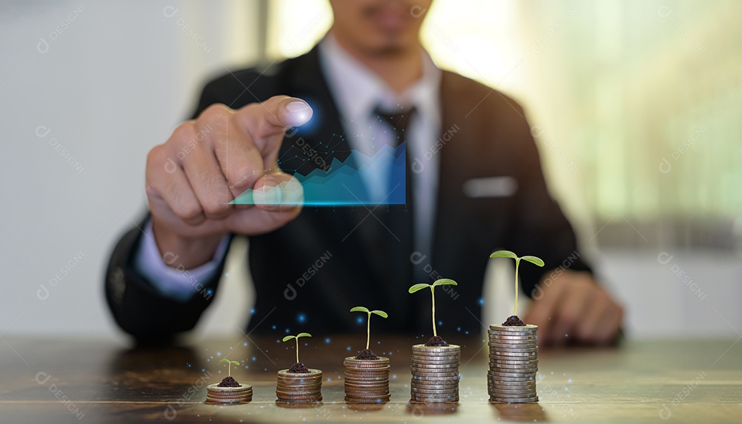 Economizando investimento, negocie, economize e obtenha lucro com juros, dinheiro