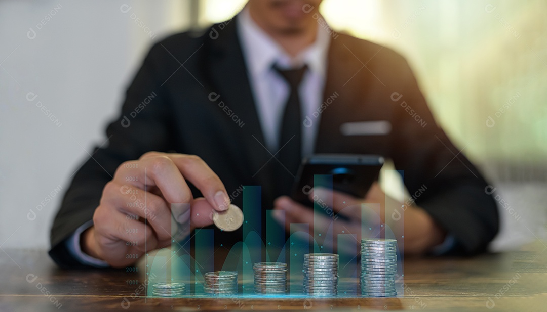 Economizando investimento, negocie, economize e obtenha lucro com juros, dinheiro