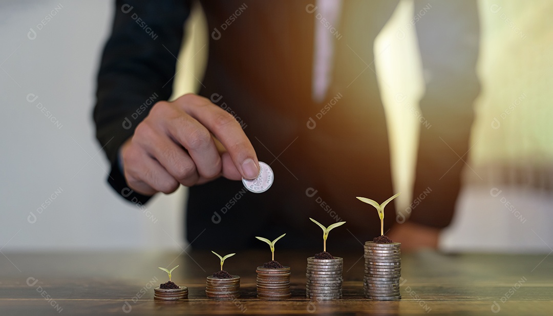 Economizando investimento, negocie, economize e obtenha lucro com juros, dinheiro