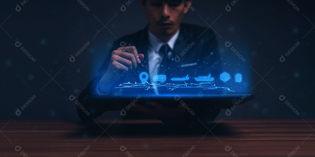 Rede de logística global distribuição e transporte Ui, logística inteligente, futuro da inovação