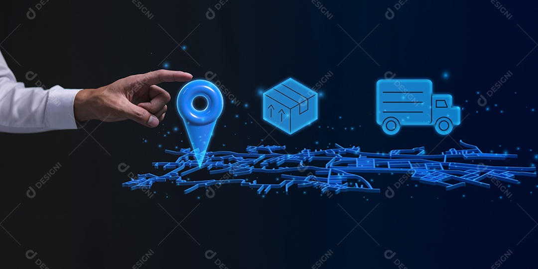 Rede de logística global distribuição e transporte Ui, logística inteligente, futuro da inovação