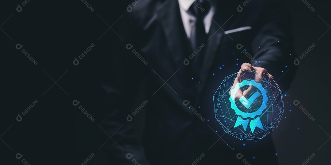 Sinal do melhor serviço Garantia de qualidade, certificação e padronização ISO