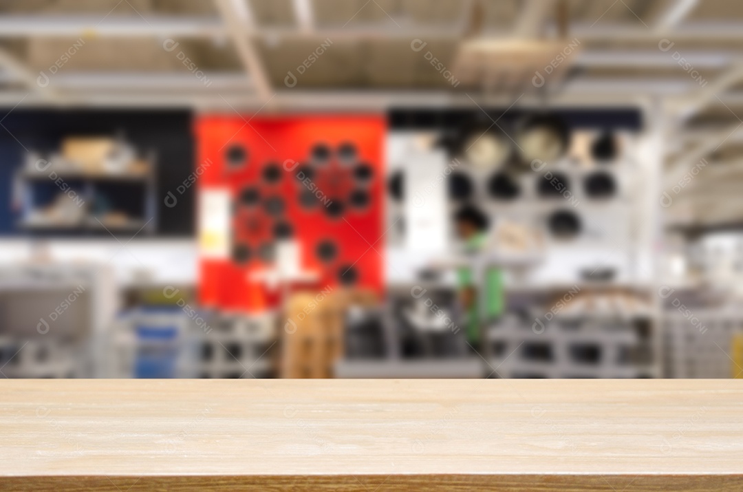 madeira mesa prateleira produtos contador em branco bons borrão fundo portada decoração interiores negócio display.