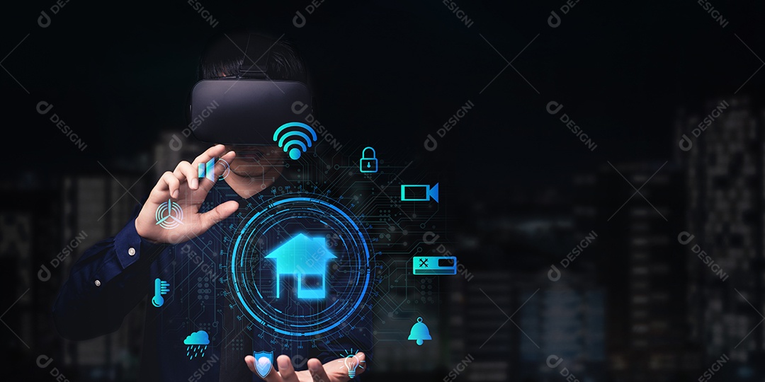 Sistema metaverse de controle de automação de casa e escritório inteligente