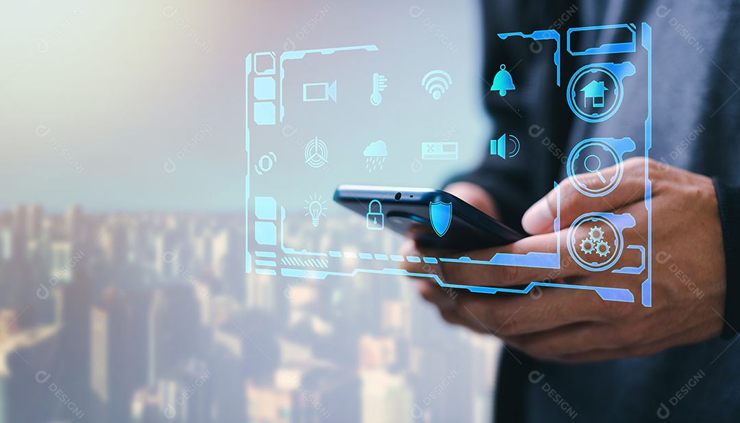 Sistema metaverse de controle de automação de casa e escritório inteligente.