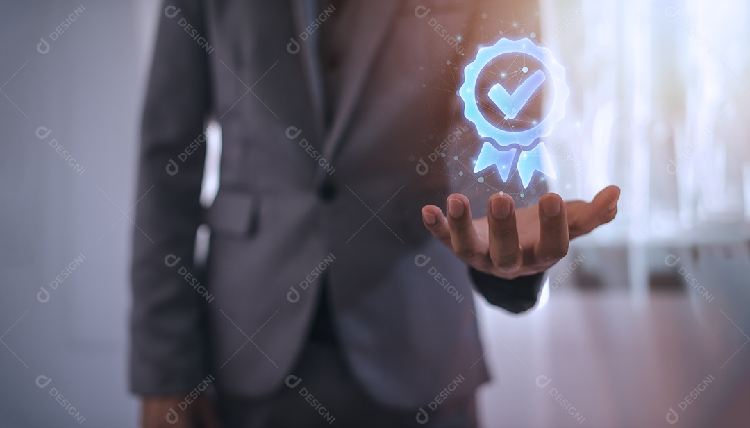 Sinal do melhor serviço Garantia de qualidade, certificação e padronização ISO