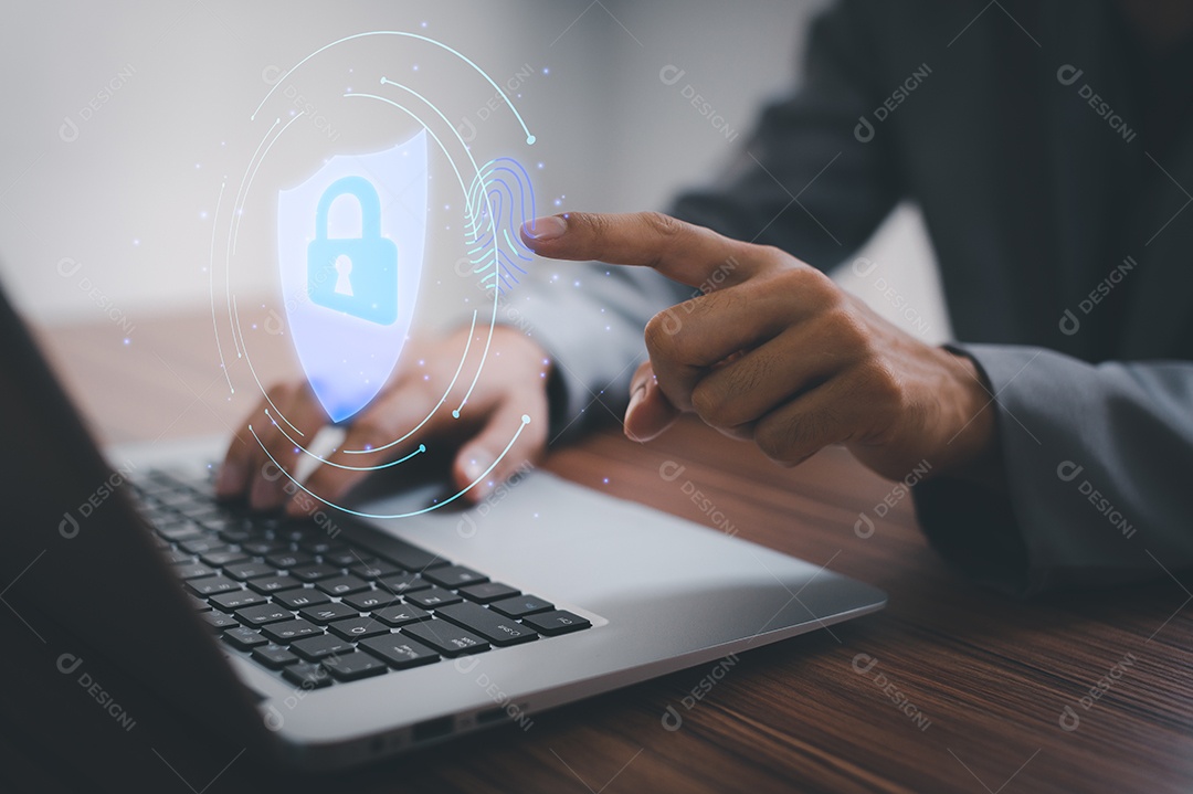 Bloquear ou desbloquear, sistema de segurança, impressão digital de verificação