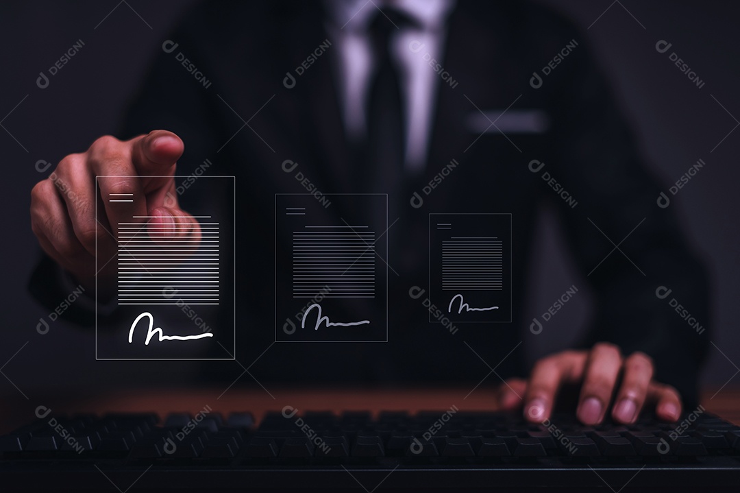 Documento digital online Assinatura eletrônica, gerenciamento de documentos