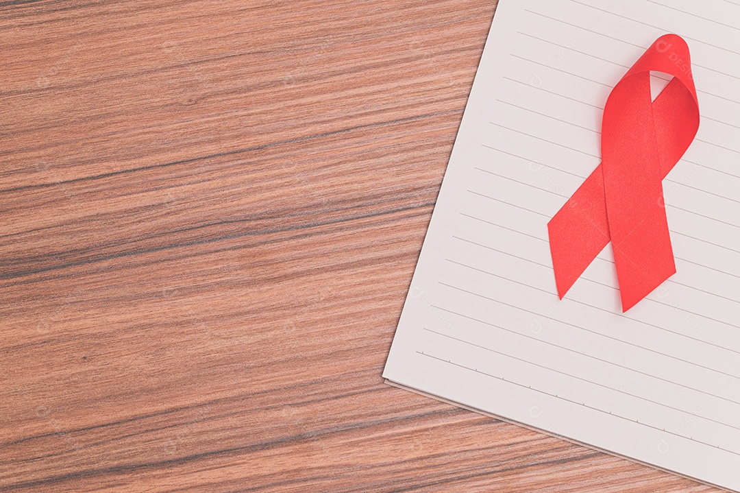 Fita vermelha simboliza o dia mundial da saúde