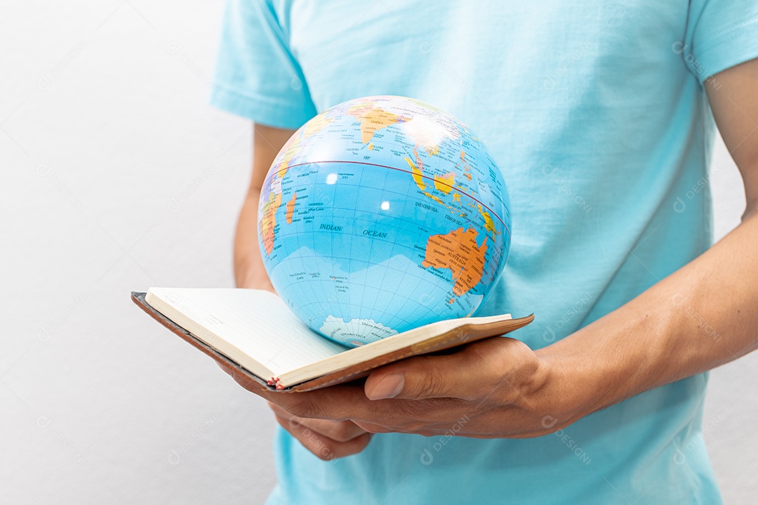 Conceito do Dia da Terra. Conceito do Dia Mundial da Saúde. Ame o mundo.