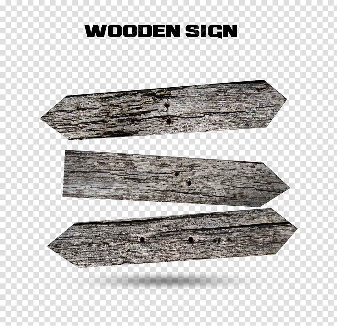 Placas de Madeira 3D Elemento PSD