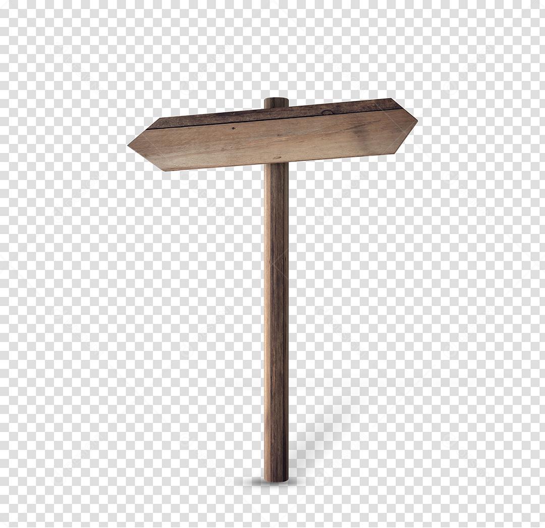 Placa de Madeira Elemento 3D Para Composição PSD