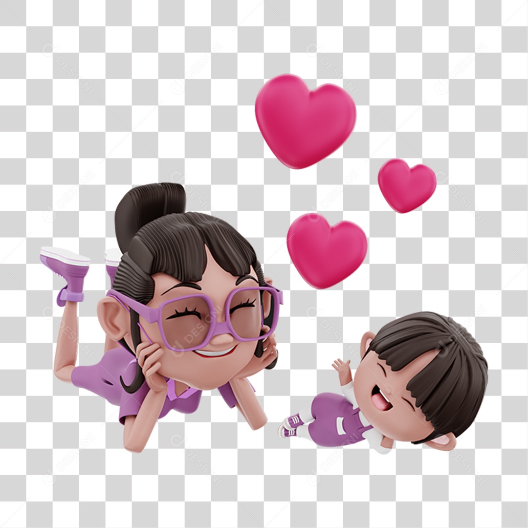 Mãe e Filha Com Roupa Combinando Alegres Sorrindo PNG Transparente