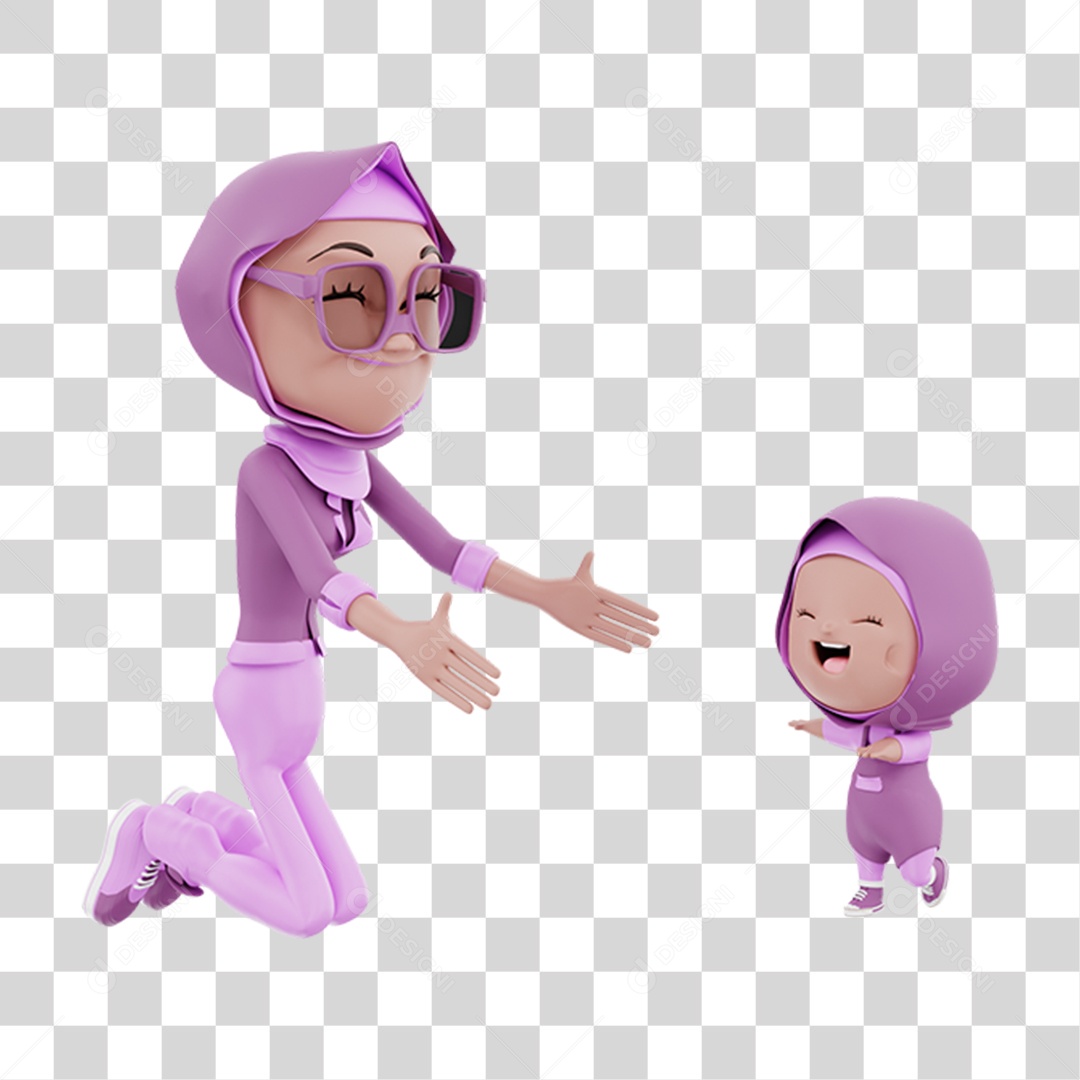 Mãe e Filha Com Roupa Combinando Alegres Sorrindo PNG Transparente