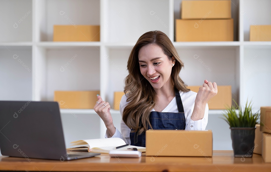 Retrato de iniciar pequenas empresas Proprietárias de PME