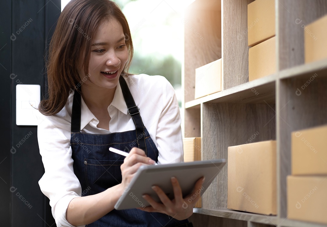 Iniciante empresária de donos de pequenas empresas