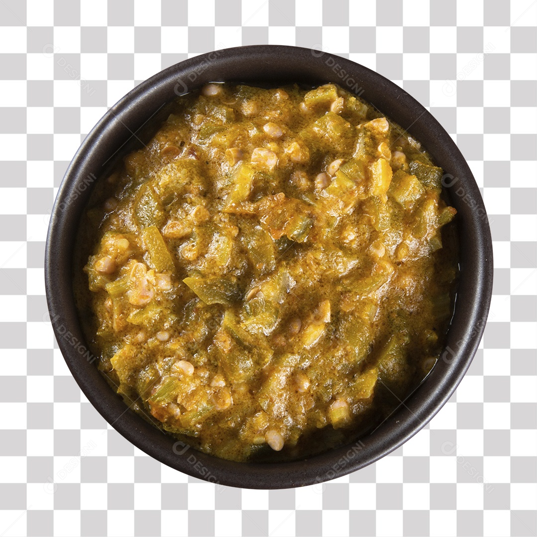 Sopa com legumes na tigela PNG Transparente