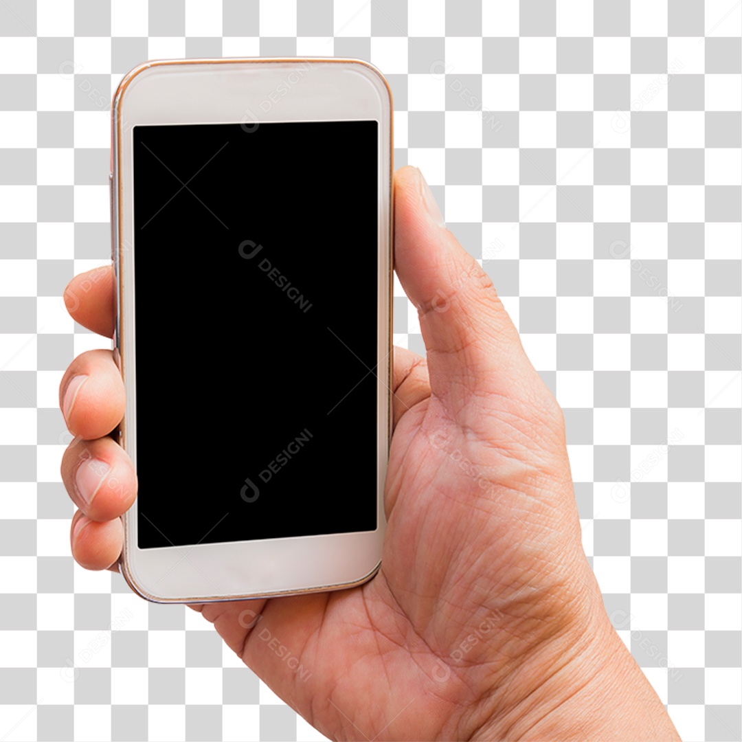 Mão Segurando  Smartphone PNG Transparente