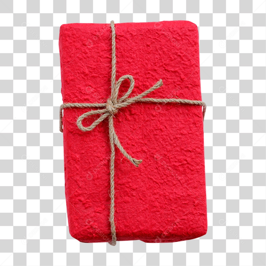 Caixa de Presente Vermelha PNG Transparente