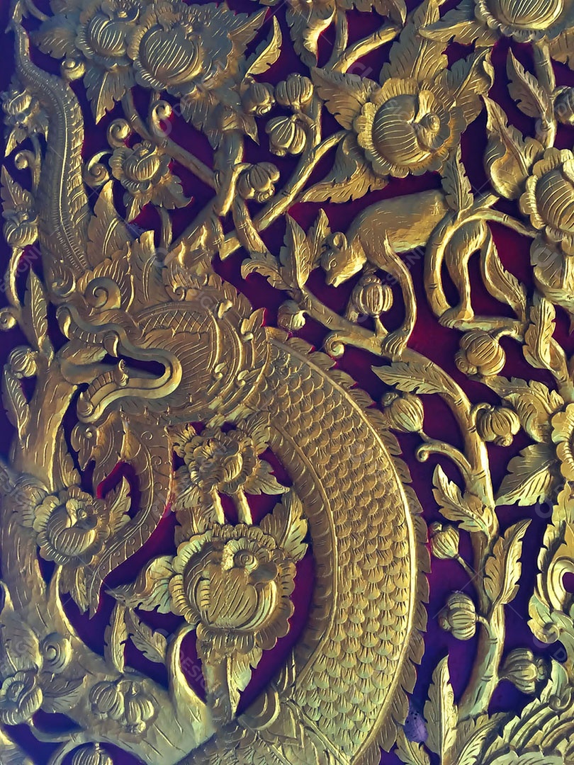 Textura de estátua típica chinês