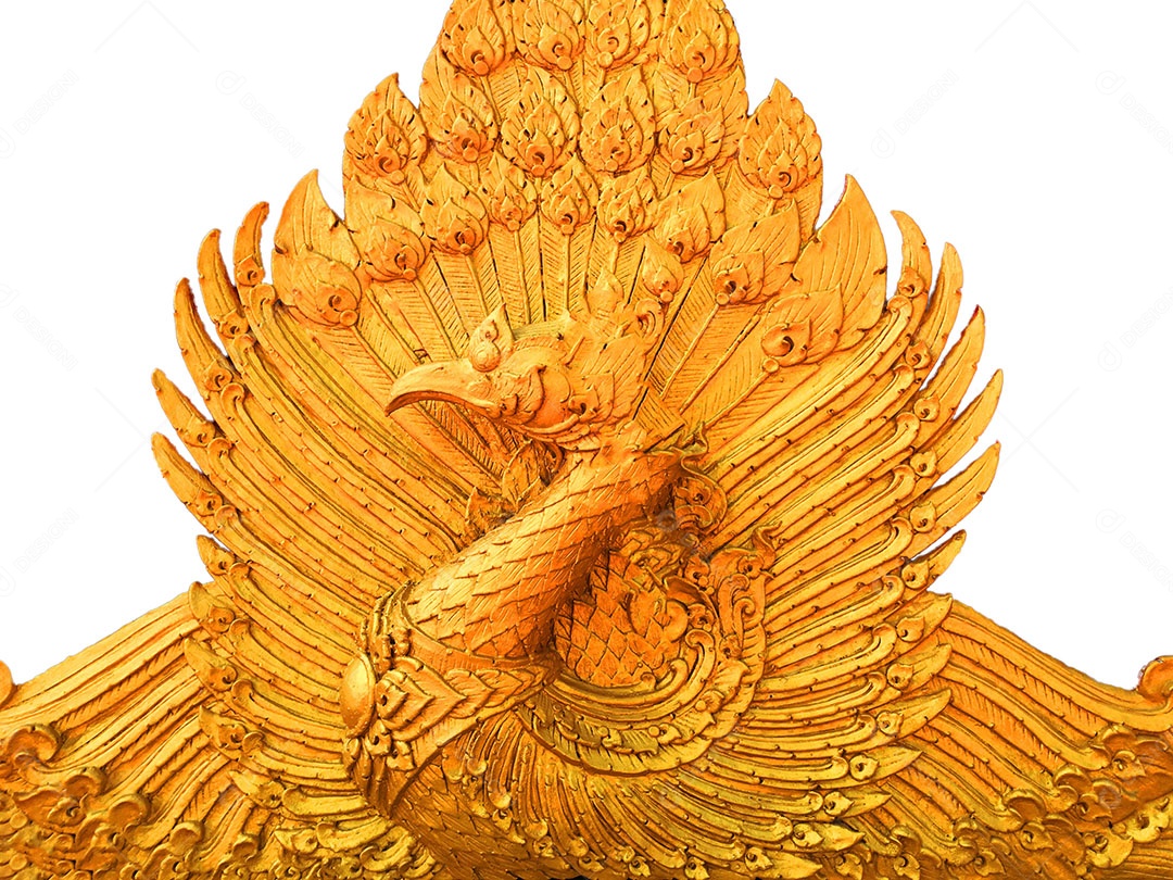 Garuda sobre fundo desfocado branco