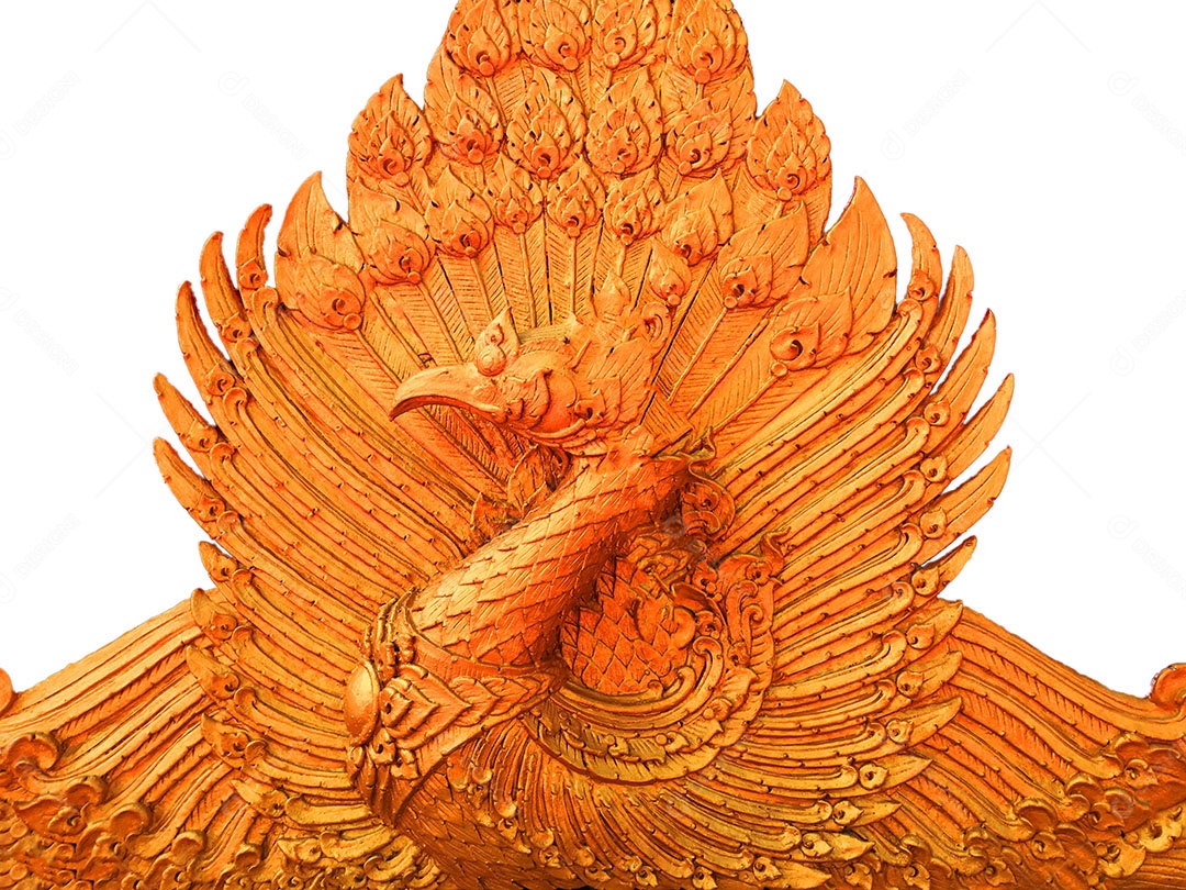 Garuda sobre fundo desfocado branco