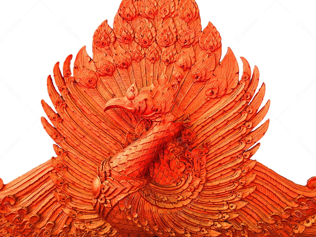 Garuda sobre fundo desfocado branco