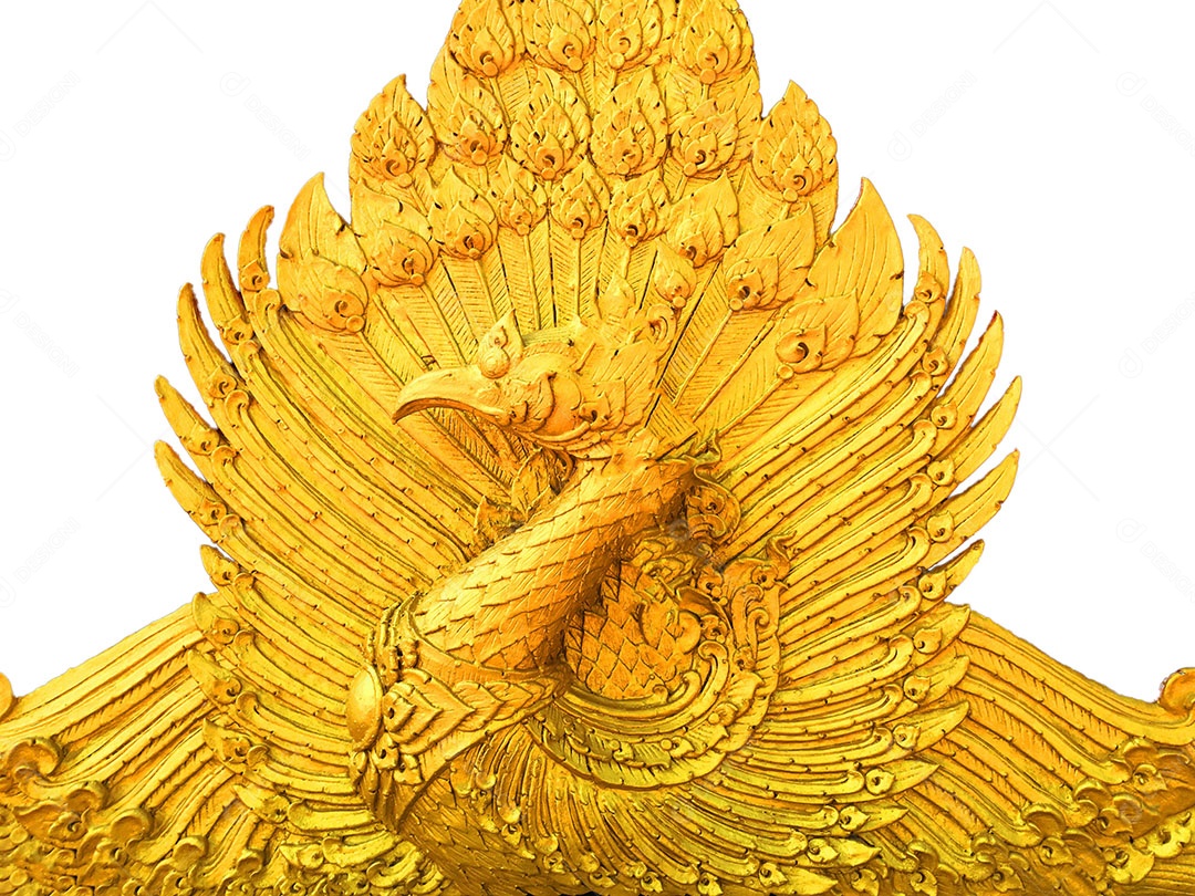 Garuda sobre fundo desfocado branco