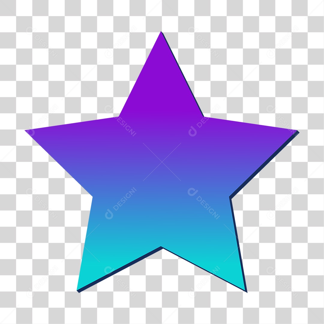 Estrela Colorida PNG Transparente