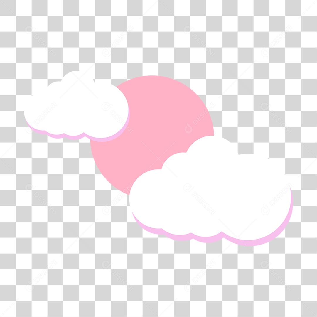 Nuvem Branca com Sol PNG Transparente