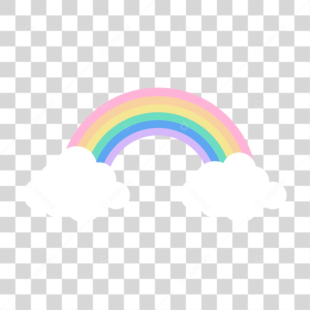 Arco-íris Nuvem Cores Formas PNG Transparente