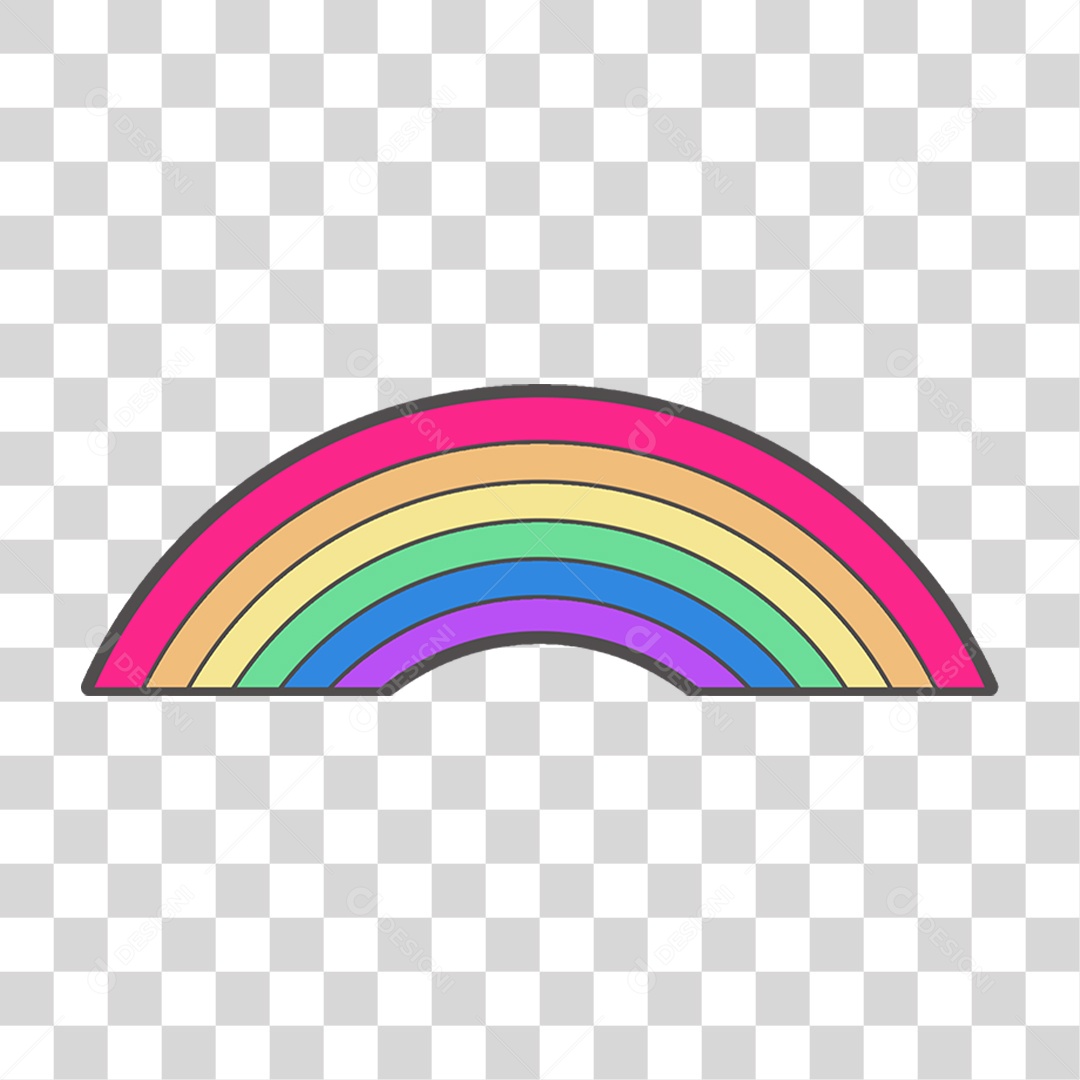 Arco-íris Nuvem Cores Formas PNG Transparente