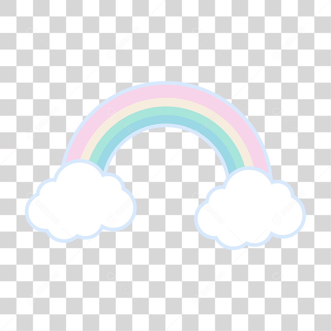 Arco-íris Nuvem Cores Formas PNG Transparente