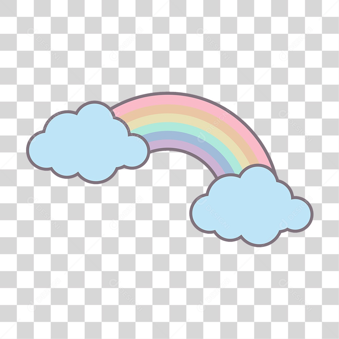 Arco-íris Nuvem Cores Formas PNG Transparente