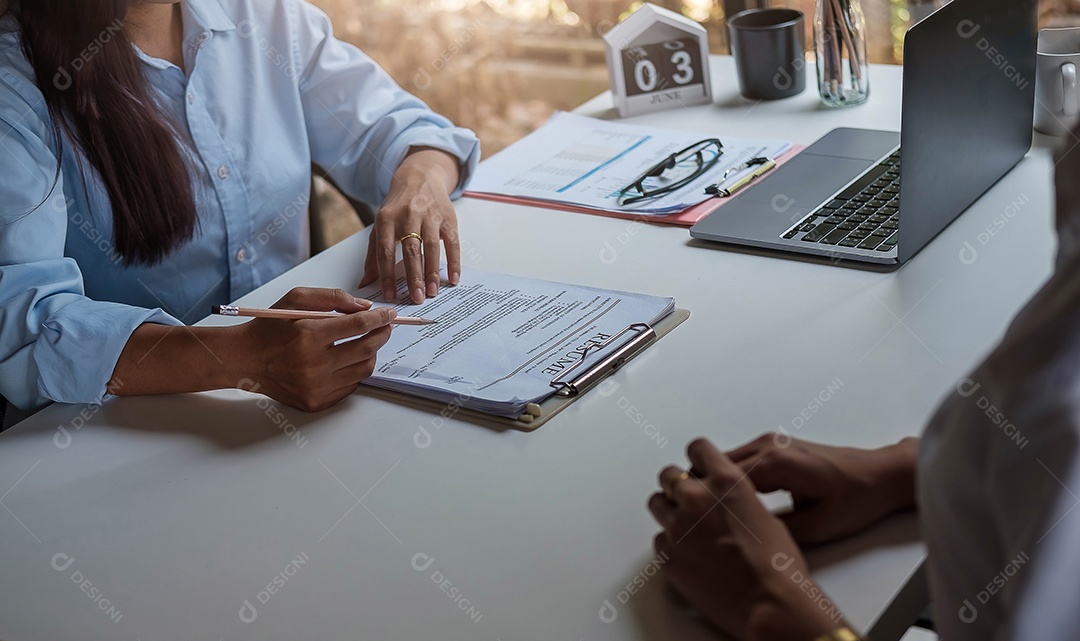 Conceito de empregos e entrevistas