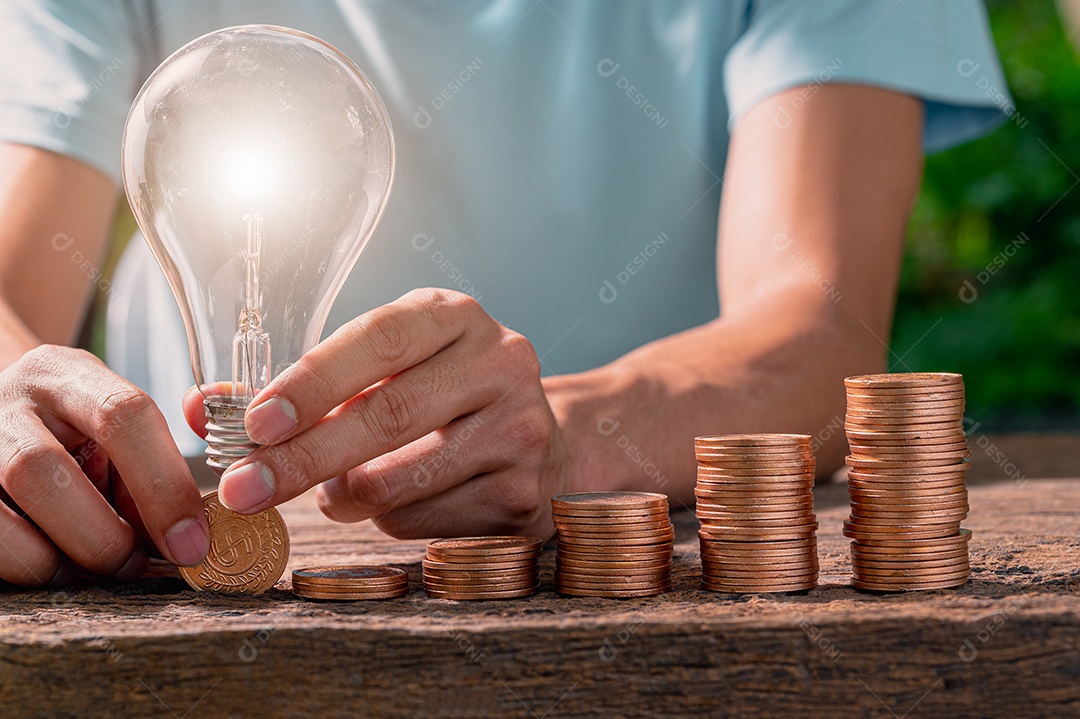 Ideias de moedas Ideias de lâmpadas empilhadas em vez de florescer