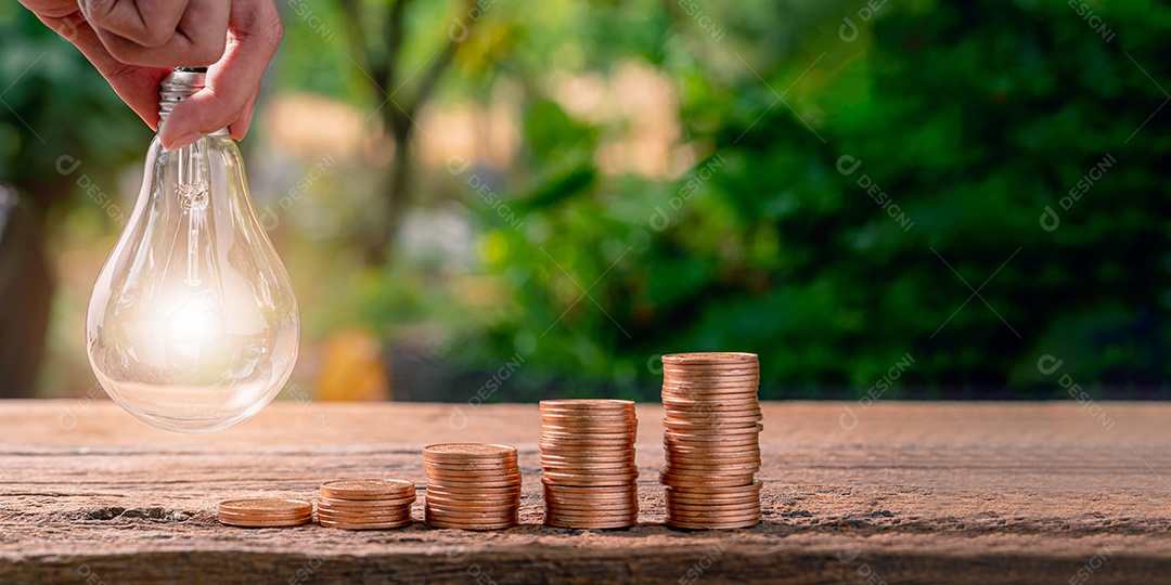 Ideias de moedas Ideias de lâmpadas empilhadas em vez de florescer