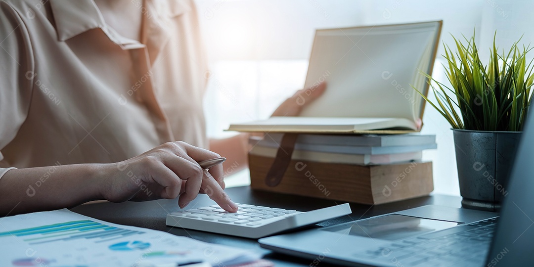 Mulheres estão revisando relatórios, documentos financeiros