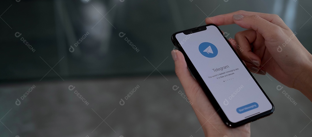 Ícone do aplicativo Telegram ativado