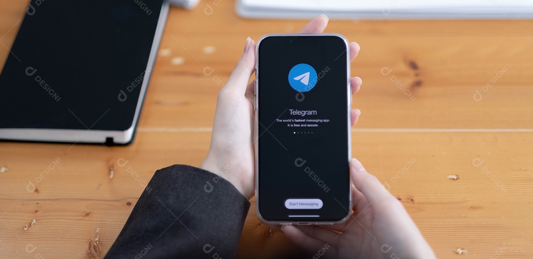 Ícone do aplicativo Telegram ativado