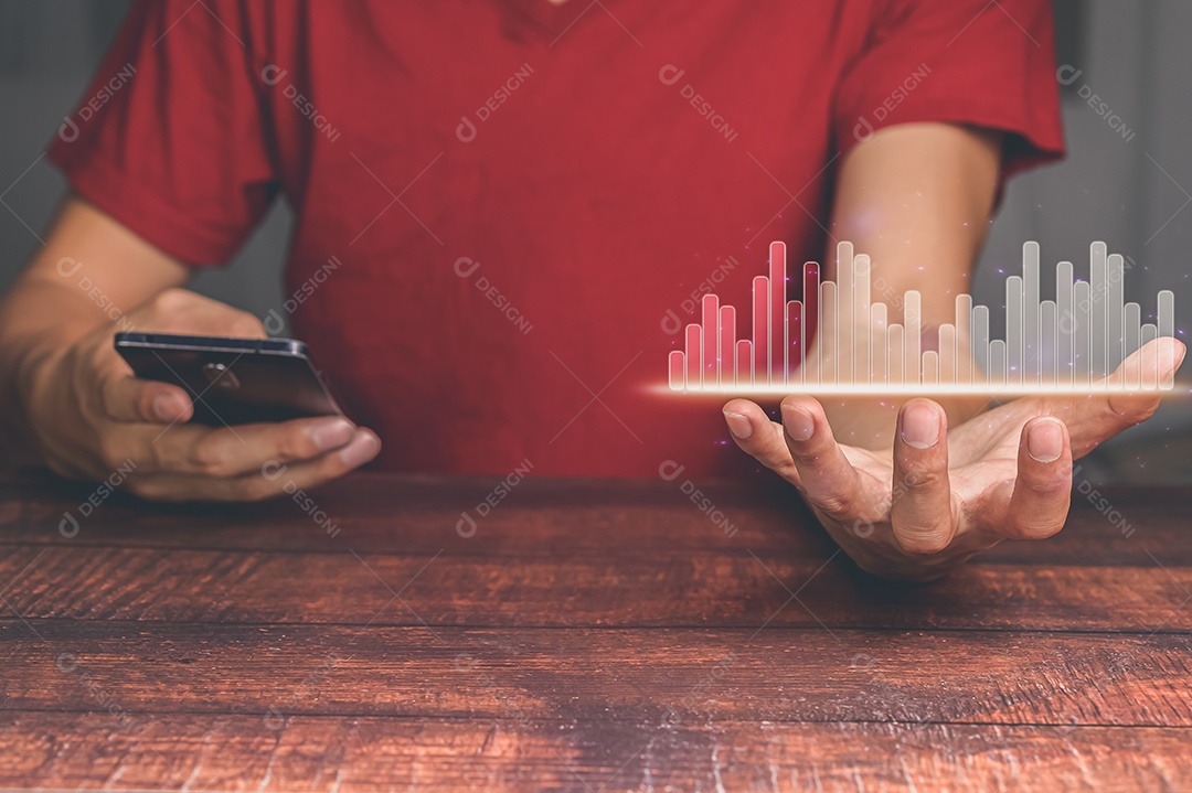 Conceito de empresários investindo em ações e crescimento de renda